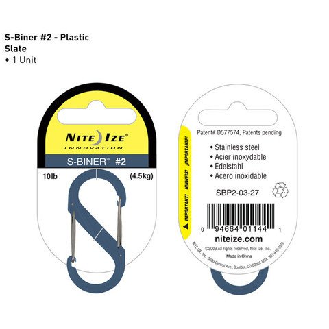 Nite-ize S-Biner Plastik Size 2 Slate